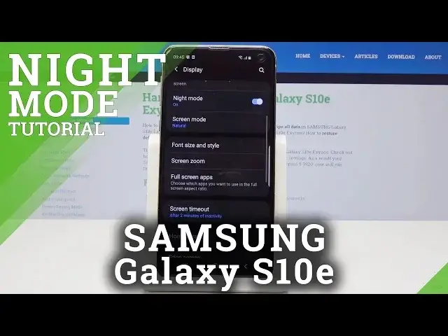 'Video thumbnail for How to Switch On Night Mode in Samsung Galaxy S10e - Night Mode Settings'