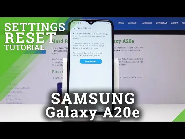 'Video thumbnail for How to Reset Settings in SAMSUNG Galaxy A20e - Restore Default Settings'