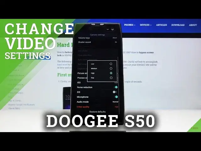 'Video thumbnail for How to Change Video Quality in DOOGEE S50 – Video Resolution'