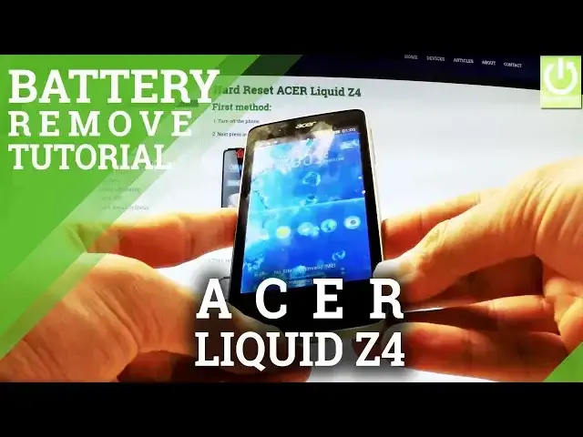 'Video thumbnail for Remove the Battery in Back Cover in ACER Liquid Z4 - Soft Reset'