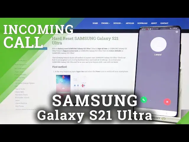 'Video thumbnail for Line Incoming Call in SAMSUNG Galaxy S21 Ultra – Animation of Incoming Call'