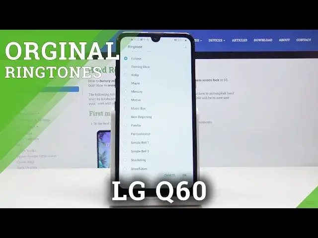 'Video thumbnail for Change Ringtone in LG Q60 – List of Ringtones'
