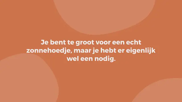 Video thumbnail for Met een kekke hoed in de zon
