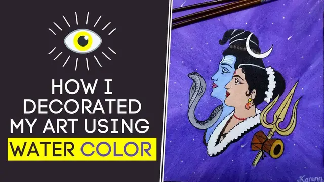 'Video thumbnail for Shiv Parvati Acrylic Painting | Acrylic Color Painting | How to Color my Art'