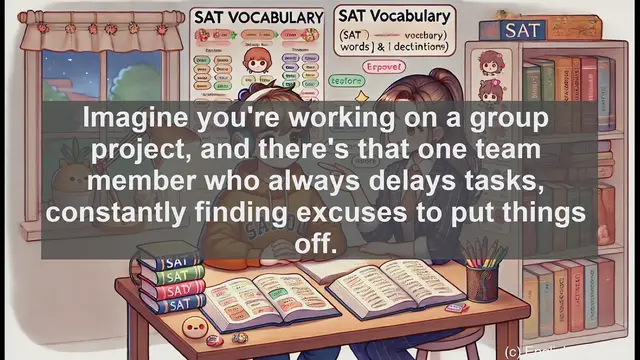 Video thumbnail for 5000 Must Know SAT Vocabulary - SAT Vocabulary: Understanding 'Dilatory' and Its Usage