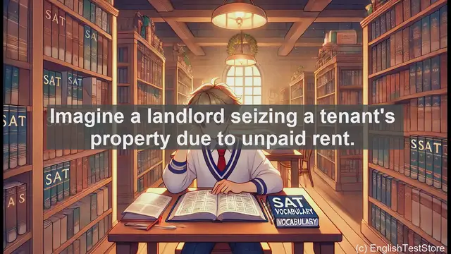 Video thumbnail for 5000 Must Know SAT Vocabulary - Distrain: The Legal Power to Seize Property