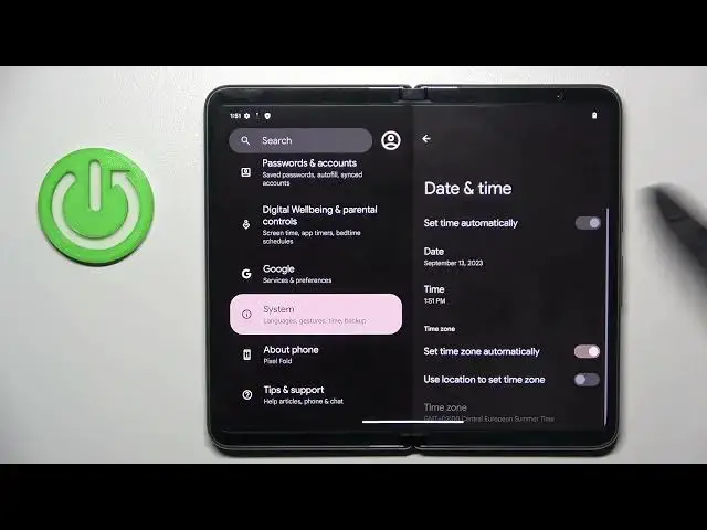 Video thumbnail for How to Set Date & Time on GOOGLE  Pixel Fold - Pick Time Zone