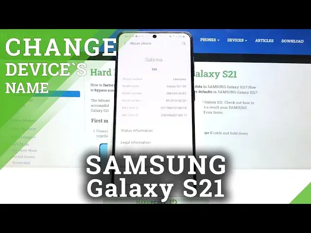 'Video thumbnail for How to Change Device Name on SAMSUNG Galaxy S21 – Rename Device'