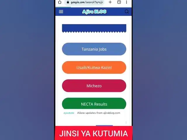 Video thumbnail for Jinsi ya Kujisajili na kutumia Ajira Portal