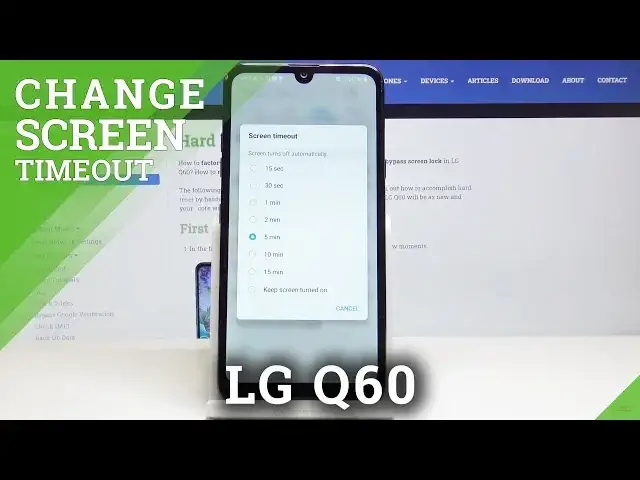'Video thumbnail for How to Change Screen Timeout in LG Q60 – Sleep Time of Screen'