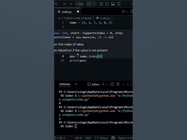 Video thumbnail for Python already solved this#PythonTips #DontReinventTheWheel #CleanCode