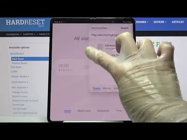 'Video thumbnail for How to Set Up Alarm Clock on SAMSUNG Galaxy Z Fold 3 – Schedule Alarms'