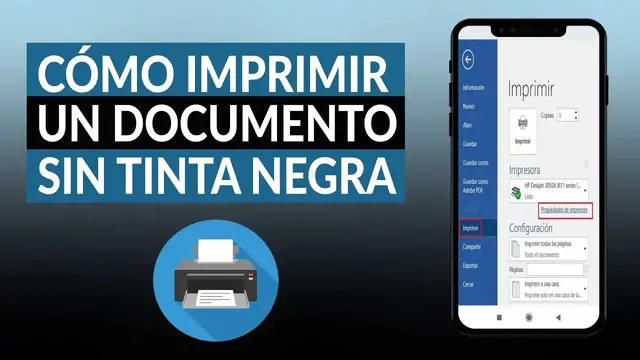 Video thumbnail for ¿Cómo IMPRIMIR un documento sin tinta negra? - Trucos de impresión