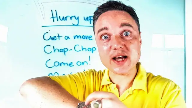 Video thumbnail for Other ways to say Hurry UP!