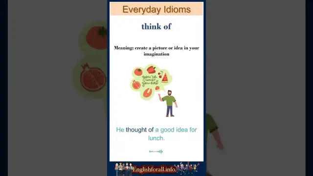 Video thumbnail for Think of meaning | think of sentences | Common English Idioms #shorts