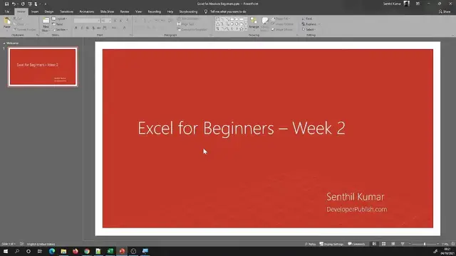 'Video thumbnail for Excel for Beginners - Day 2'