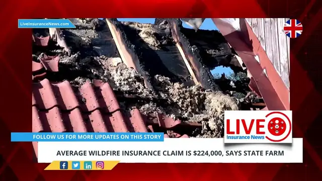 Video thumbnail for Insurance News - AVERAGE WILDFIRE INSURANCE CLAIM IS $224,000, SAYS STATE FARM