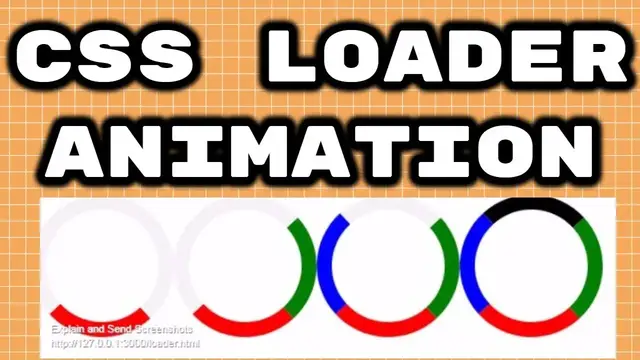 Video thumbnail for How to Create Pure CSS Loader Animation
