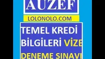 Video thumbnail for Temel Kredi Bilgileri Vize Soruları