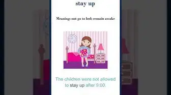 Video thumbnail for Stay up meaning | stay up sentences | Common English Idioms #shorts