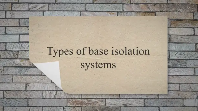 Video thumbnail for Different Forms of Base Isolation Systems.
