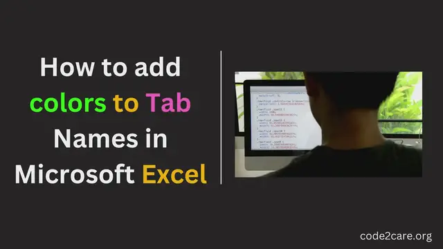 Video thumbnail for How to add colors to Tab Names in Microsoft Excel