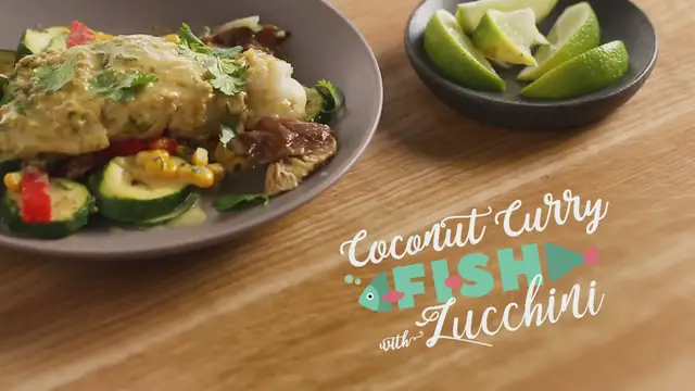 Video thumbnail for Coconut Curry Fish with Zucchini