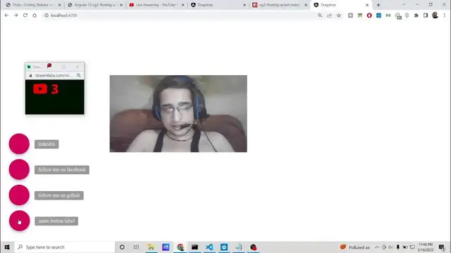 Video thumbnail for Angular 13 ng2-floating-action-menu Example to Create Floating Side Popup Social Menu in TypeScript