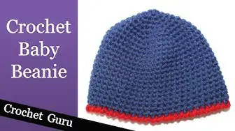 'Video thumbnail for Easy Crochet Baby Beanie - 0-3 Months Pattern'