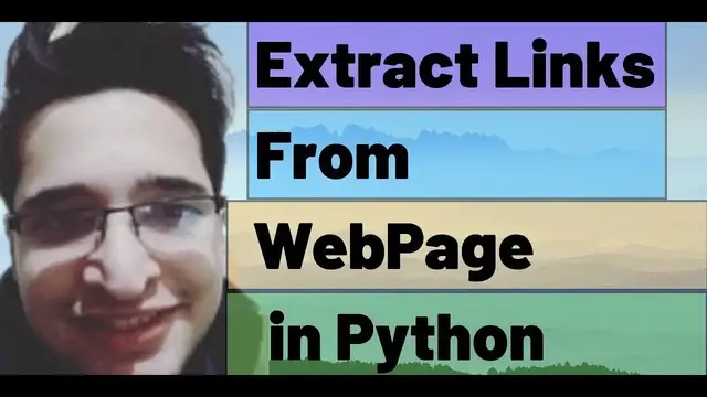 Video thumbnail for How to Extract Links From a Web Page in Python
