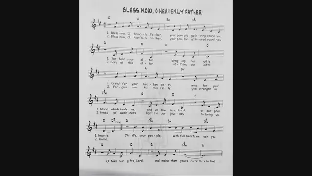 Video thumbnail for Bless Now O Heavenly Father - Catholic Mass Song Sheet Music