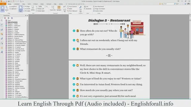 Video thumbnail for Learn English Through Pdf | English Conversation About Restaurant
