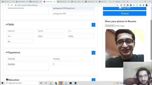 Video thumbnail for Build Angular 12 PDFMake.js PDF Document Job Resume Builder With Image Deployed to Netlify