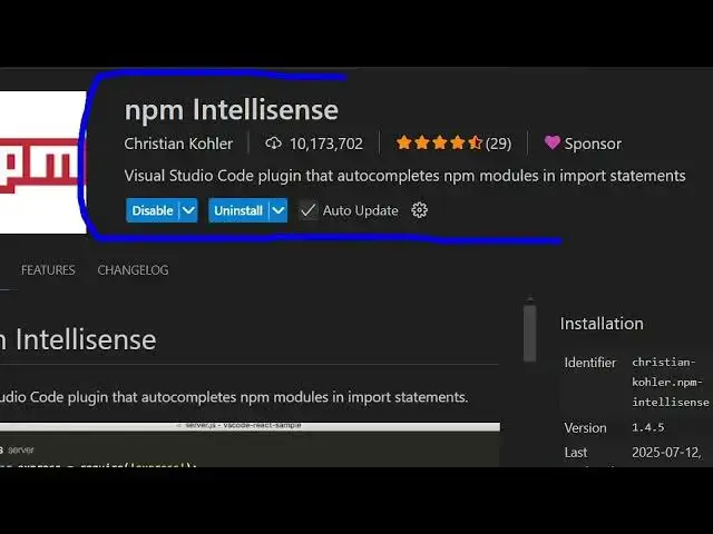 Video thumbnail for Node js NPM Intellisense & Autocomplete Plugin For VSCode IDE