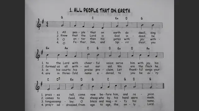 Video thumbnail for All people that on earth do dwell - Catholic Mass Song Sheet Music
