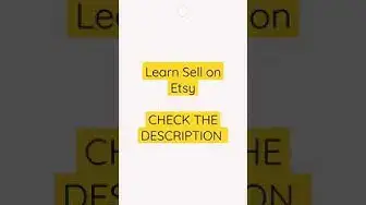 Video thumbnail for How to Sell on Etsy. Make Money Online with Ecommerce #Shorts @minextuts