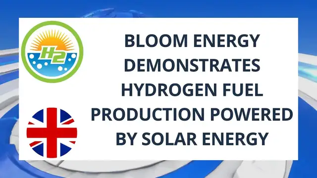 Video thumbnail for Bloom Energy demonstrates hydrogen fuel production powered by solar energy