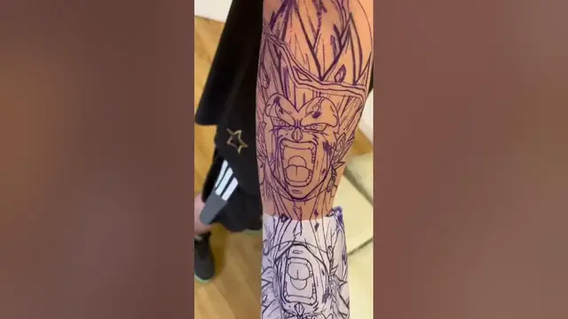 'Video thumbnail for Vicious Vegeta Dragon Ball Super Tattoo | Scar Cover-Up Tattoo Ideas | #Shorts'