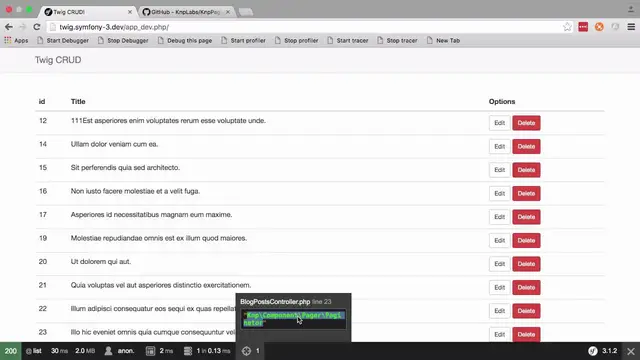 'Video thumbnail for Symfony 3 - Pagination with Twig and KnpPaginatorBundle (Part 2/14)'