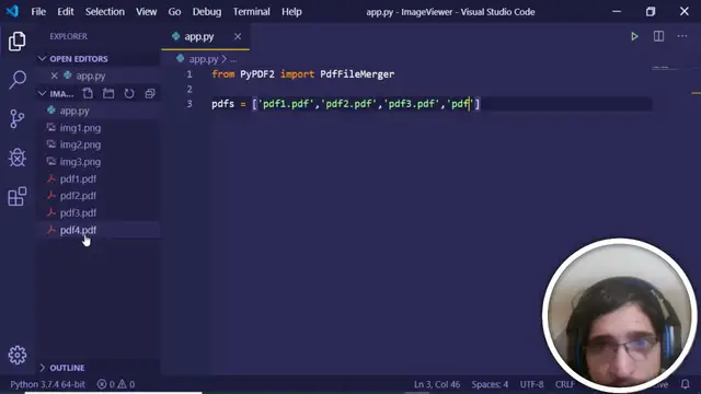 Video thumbnail for How to Merge PDF Files in Python Using PyPDF2 Library