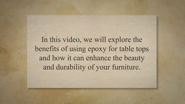 Video thumbnail for How to epoxy a table top