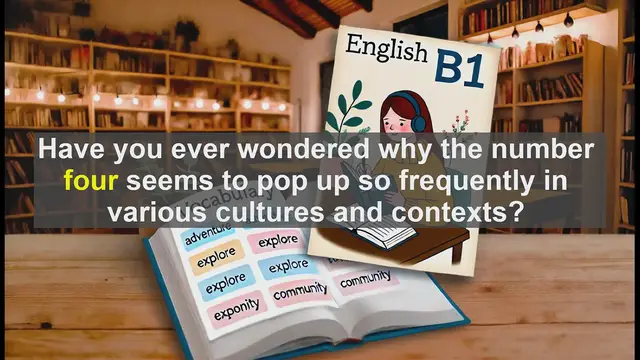 Video thumbnail for 2500 Must Know CEFR B1 Vocabulary - The Number Four: More Than Just a Digit