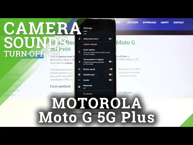 'Video thumbnail for How to Manage Sounds in Camera in MOTOROLA Moto G 5G Plus– Shutter Sound'