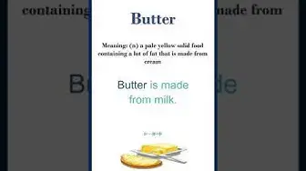 Video thumbnail for Butter meaning | Butter in a Sentence | Most common words in English #shorts
