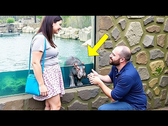 Video thumbnail for He Proposed at the Zoo – Then the Hippo Did THIS!