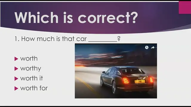 Video thumbnail for Worth, Worthy, Worth It