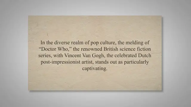 Video thumbnail for How Dr. Who And Van Gogh Became Intertwined In Art And Culture