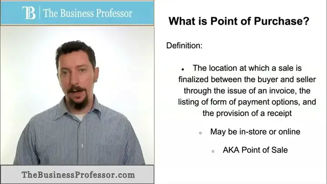 Video thumbnail for Point of Purchase & Point of Sale (Marketing)