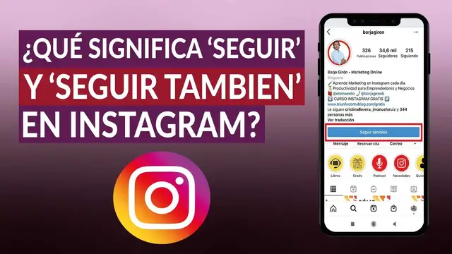 Video thumbnail for ¿Qué significa 'seguir' y 'seguir también' en INSTAGRAM? ¿Cuál es la diferencia?