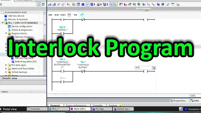 Video thumbnail for PLC Interlock Program - Interlocking Ladder Logic Example